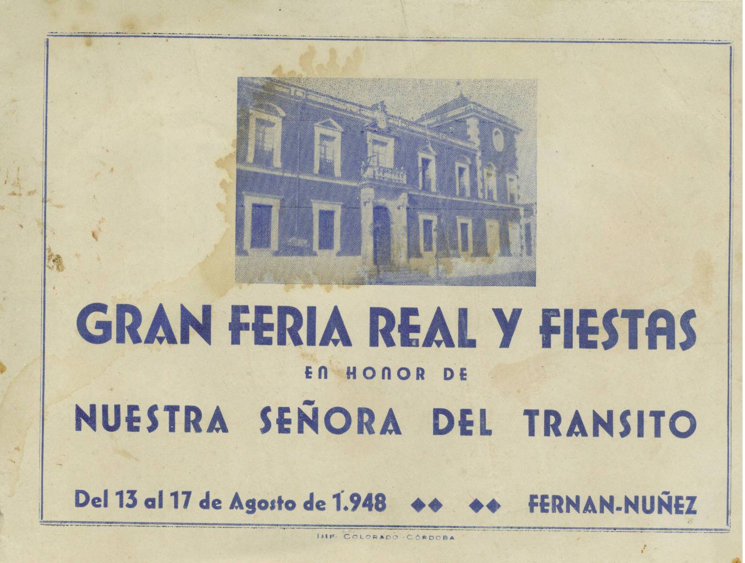 Feria Real y Fiestas en honor de Nuestra Señora del Tránsito  